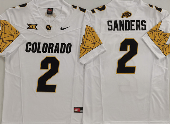 Other Colorado Buffaloes #2 Shadeur Sanders White With XII 2025 Size US XL / EU 56 / 4 - 1 Thumbnail