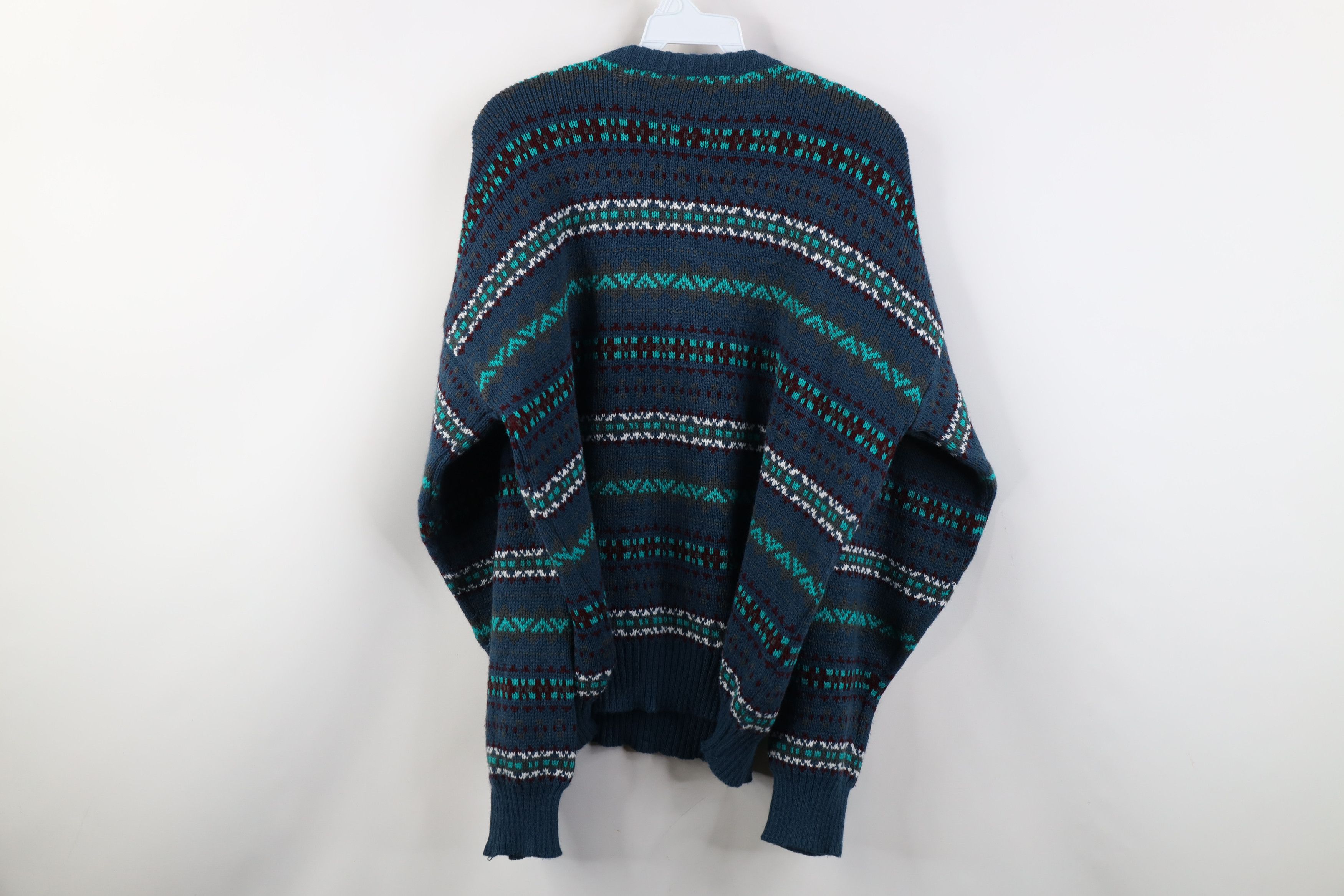 Vintage Vintage 90s Streetwear Fair Isle Crewneck Sweater Acrylic Size US L / EU 52-54 / 3 - 8 Thumbnail