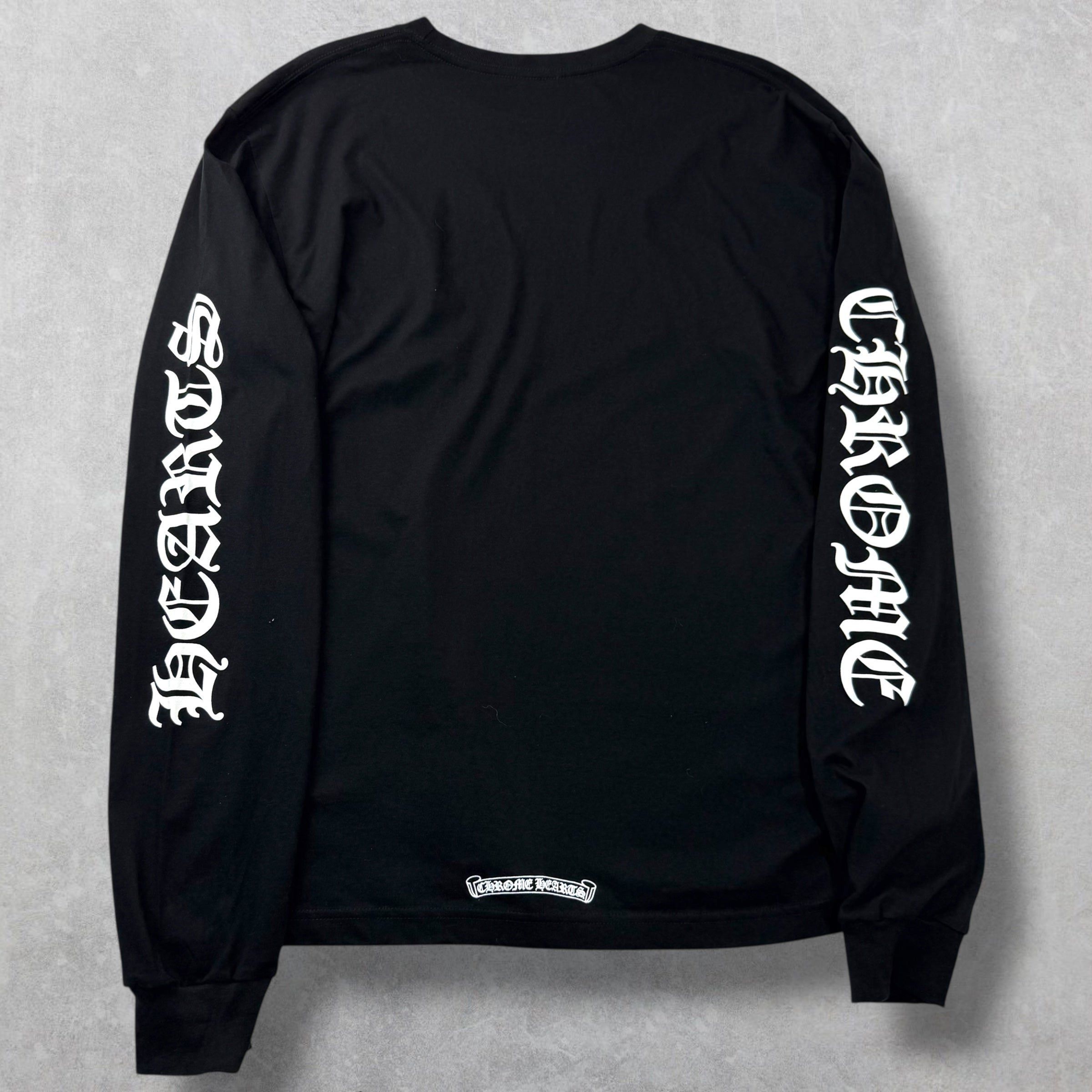 Chrome Hearts Chrome Hearts White Neck Logo L/S Tee Black XL Size US XL / EU 56 / 4 - 2 Thumbnail