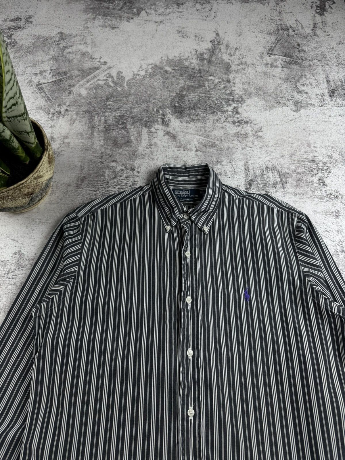 Polo Ralph Lauren Polo Ralph Lauren Black M Size 15 1/2-39 Button Striped Classic LongSleeve Shirt Size US M / EU 48-50 / 2 - 5 Thumbnail