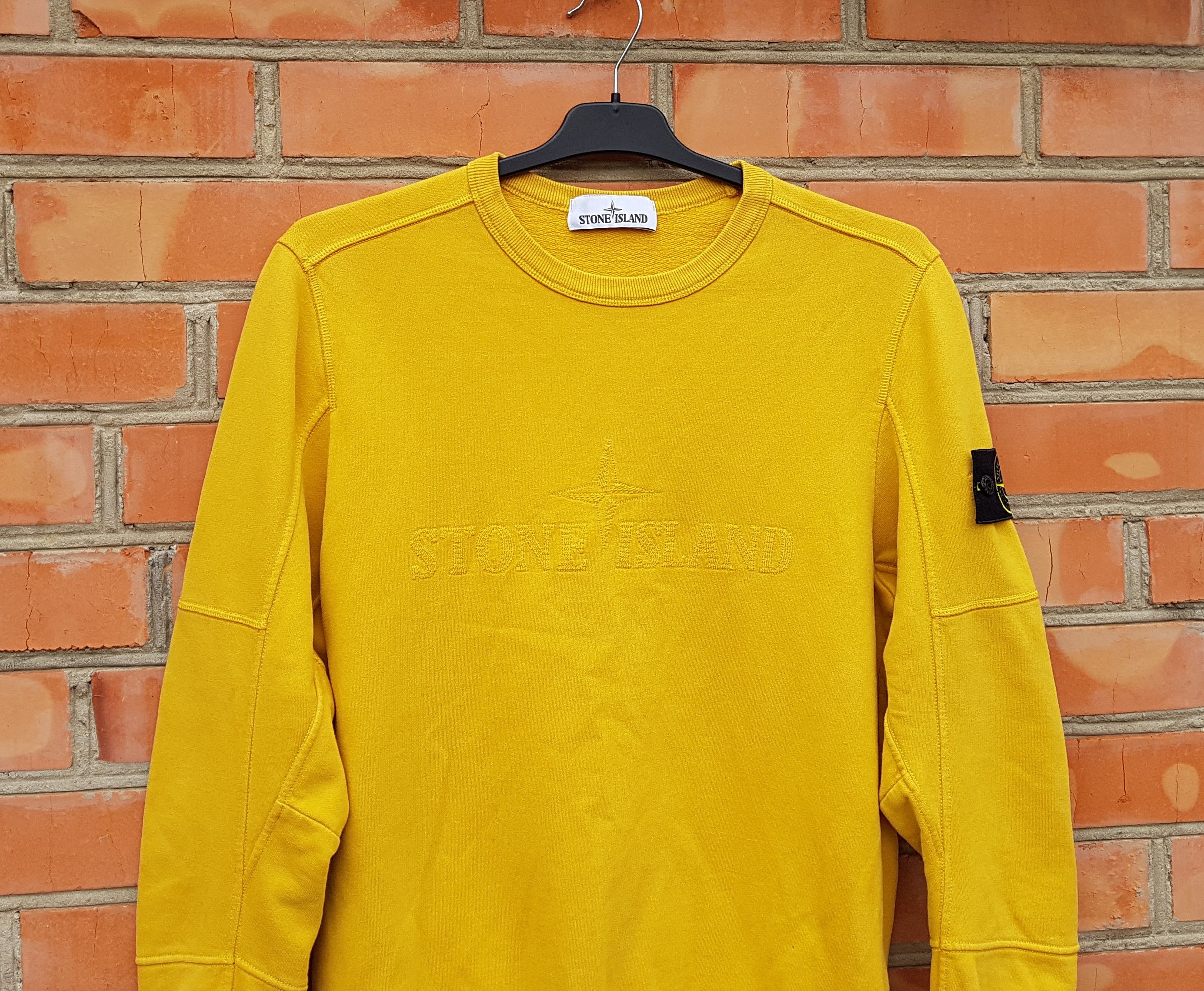 Stone Island Stone Island Garment Dyed Intarsia Logo Sweatshirt Size US S / EU 44-46 / 1 - 2 Thumbnail