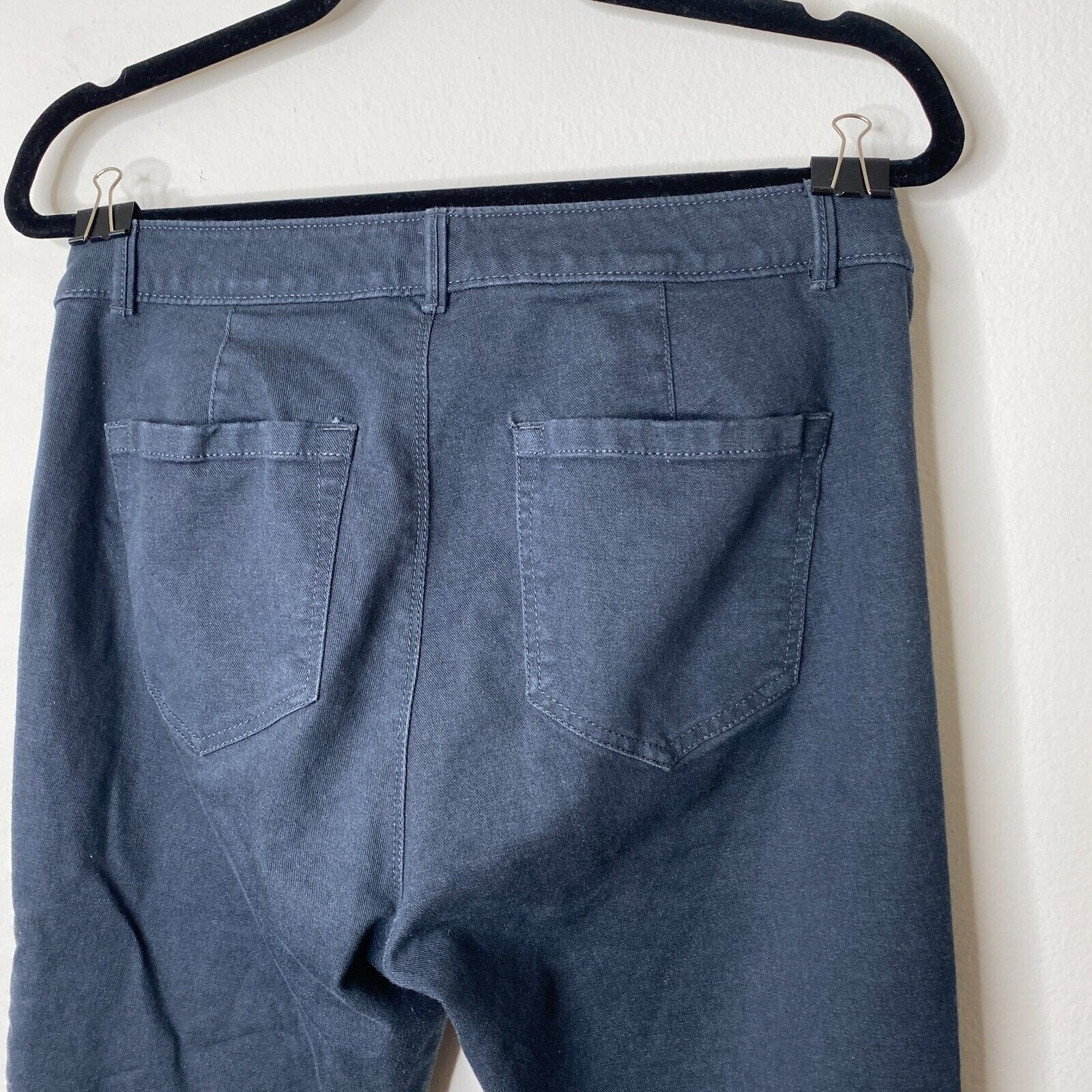 Loft Loft Gray Button Fly Skinny Crop Raw Hem Stretchy Jeans 4 Size 27" / US 4 / IT 40 - 6 Thumbnail