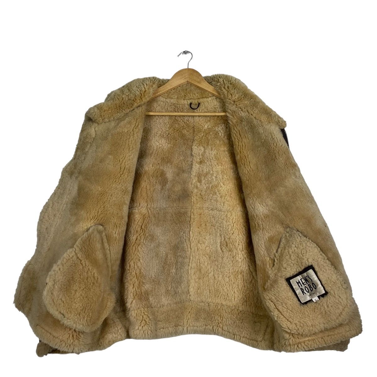 Japanese Brand Men Robo B-3 style sheep skin shearling leather jacket Size US M / EU 48-50 / 2 - 7 Thumbnail