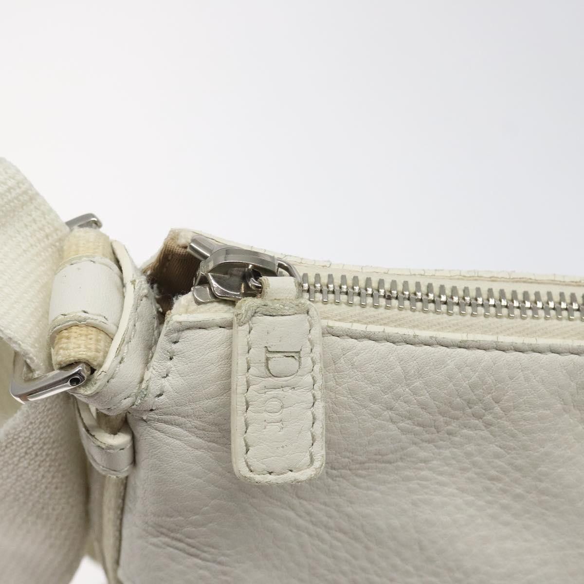 Dior DIOR Trotter Canvas Shoulder Bag White Silver Size ONE SIZE - 9 Thumbnail