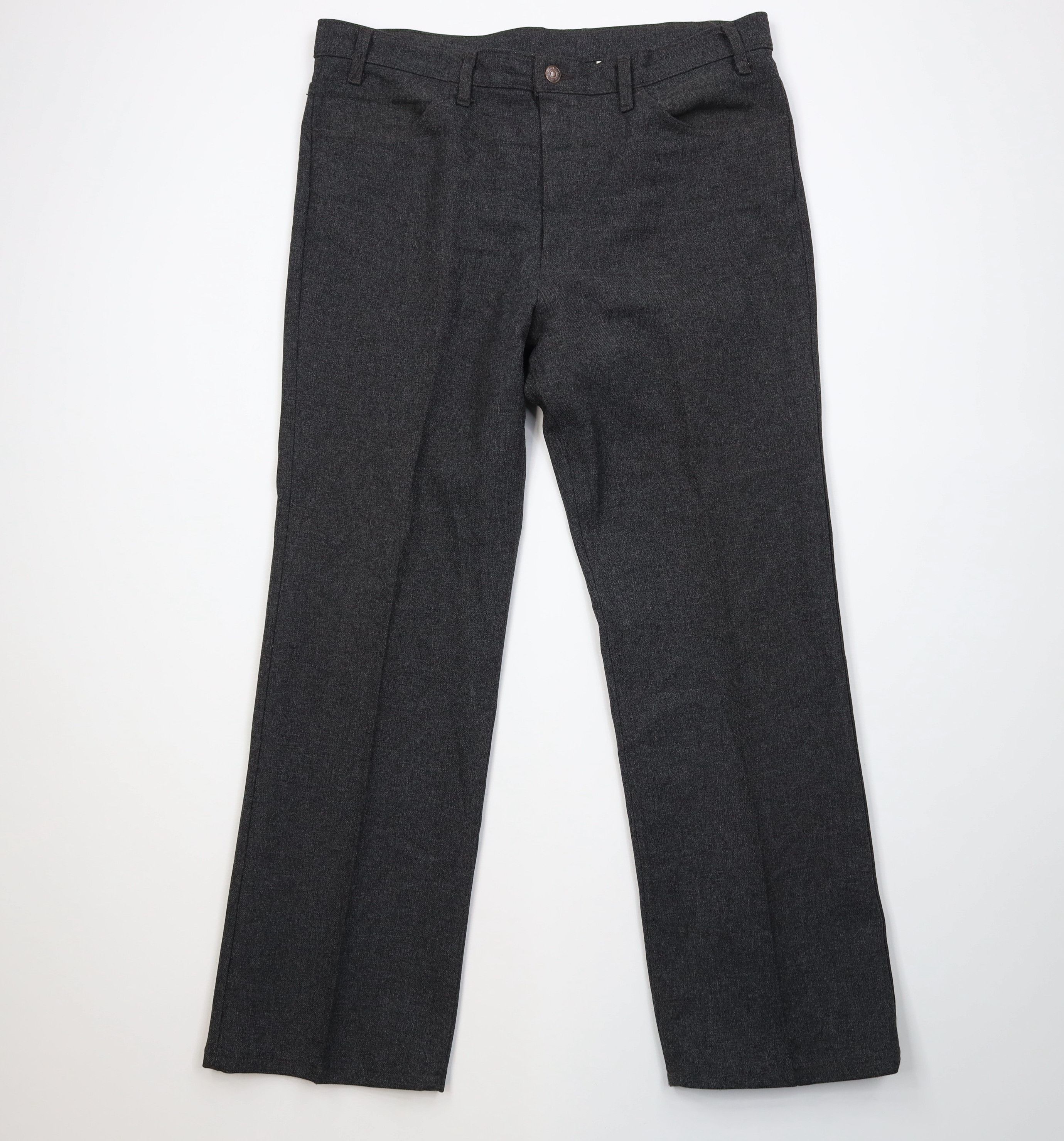 Levi's Vintage 90s Levis Knit Flared Wide Leg Chino Pants Gray USA Size US 38 / EU 54 - 1 Thumbnail