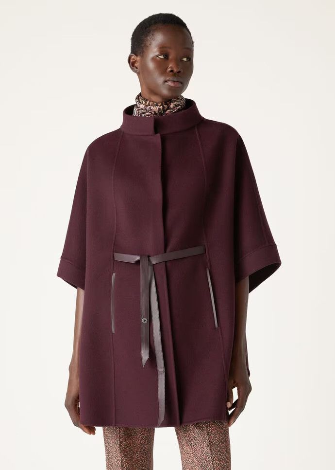Loro Piana o1srvl11e0824 Size: OS / Salzburg Cashmere Cape in Burgundy Size ONE SIZE - 3 Thumbnail