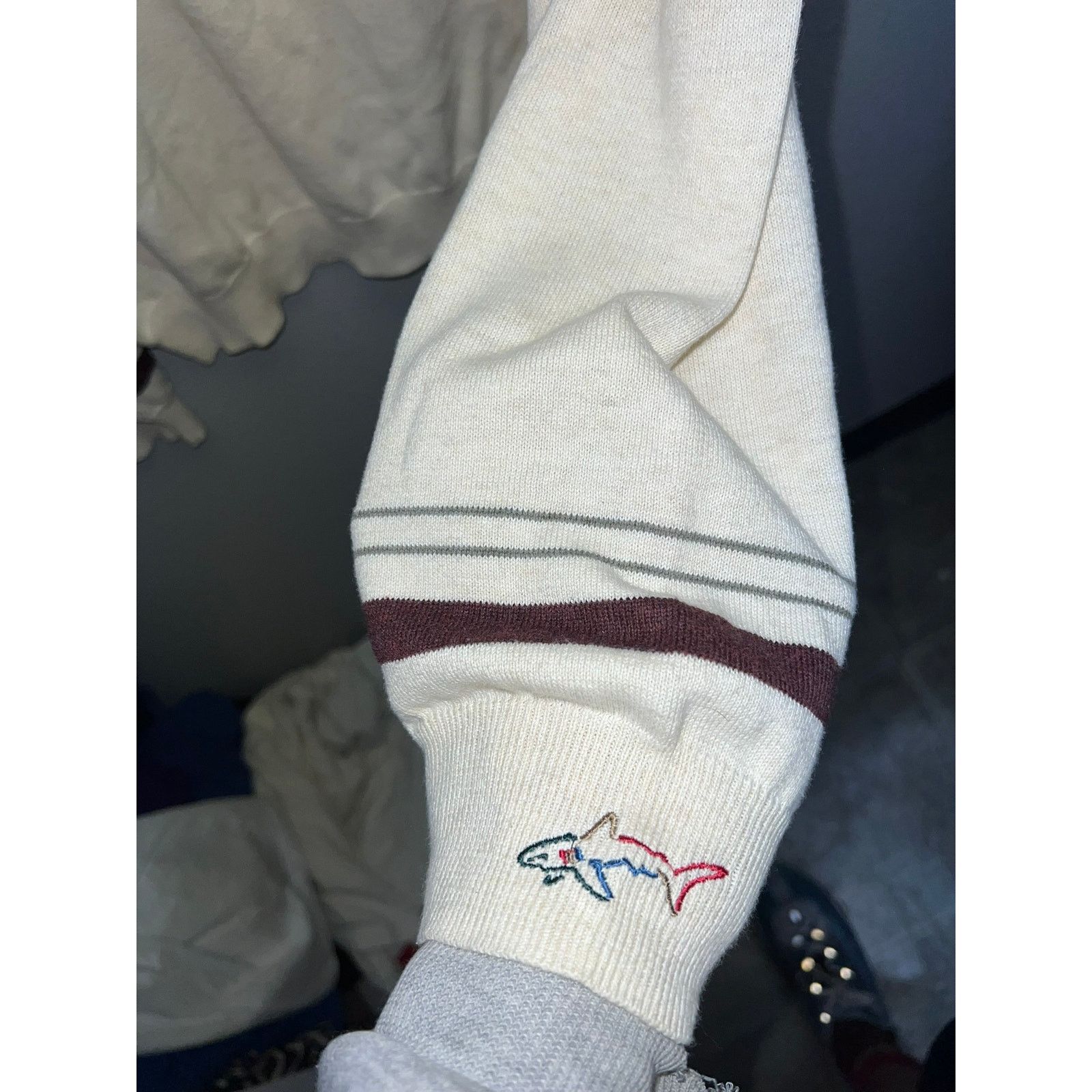 Greg Norman Greg Norman Sweater Collection Shark Logo White Pullover XL Size US XL / EU 56 / 4 - 5 Thumbnail