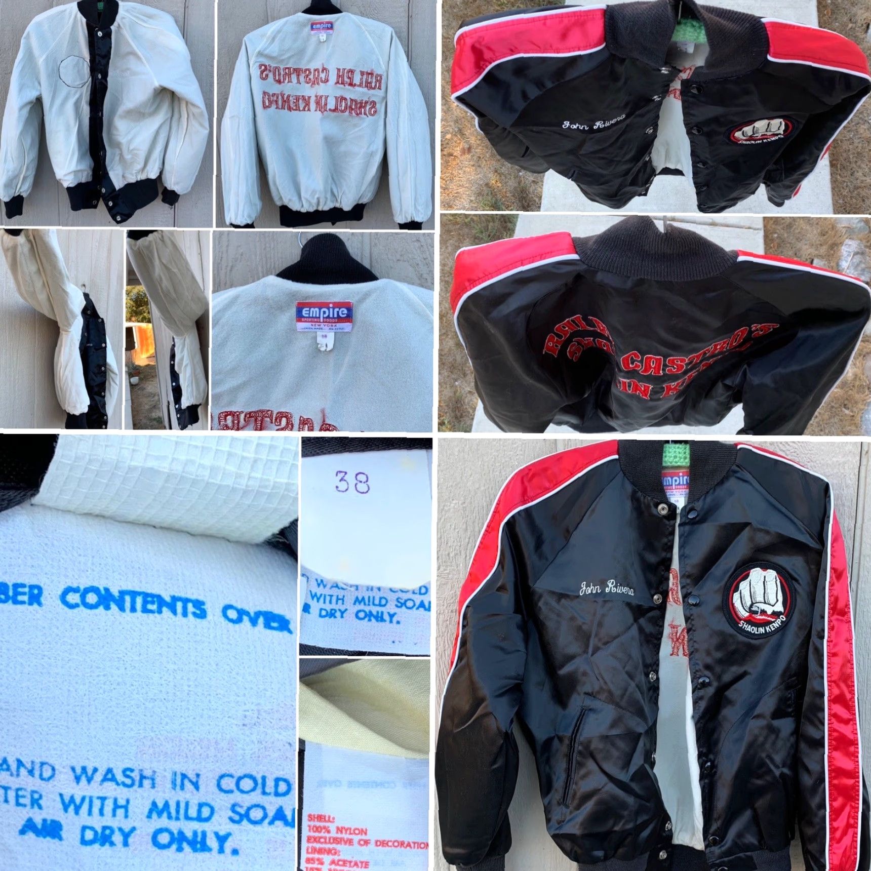 Vintage VINTAGE Ralph Castros Shaolin Kenpo Satin Jacket Union Made Size 38 Men Bomber Jacket Satin Nylon Embroidered 1980s Vintage Empire Sporting Goods NYC Size US XXS / EU 40 - 6 Thumbnail
