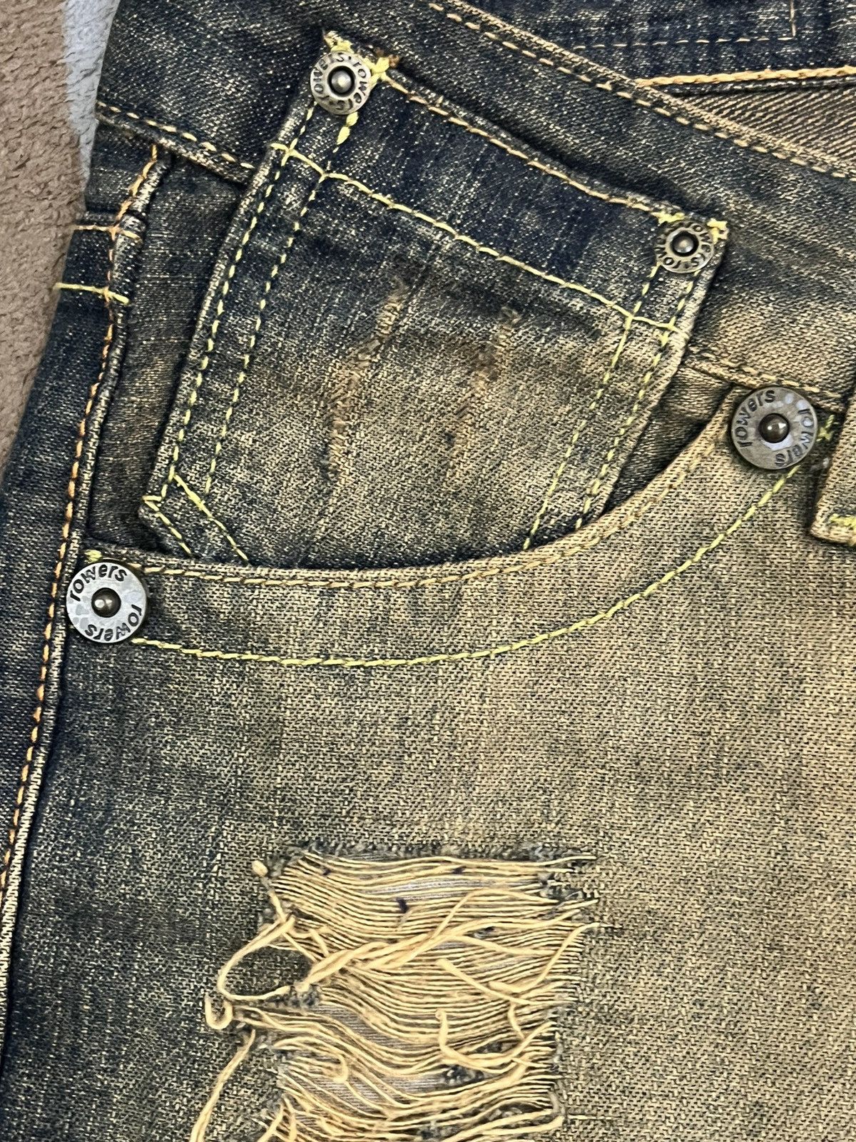 Vintage Rowers Short Distressed Denim Size 29" - 3 Thumbnail