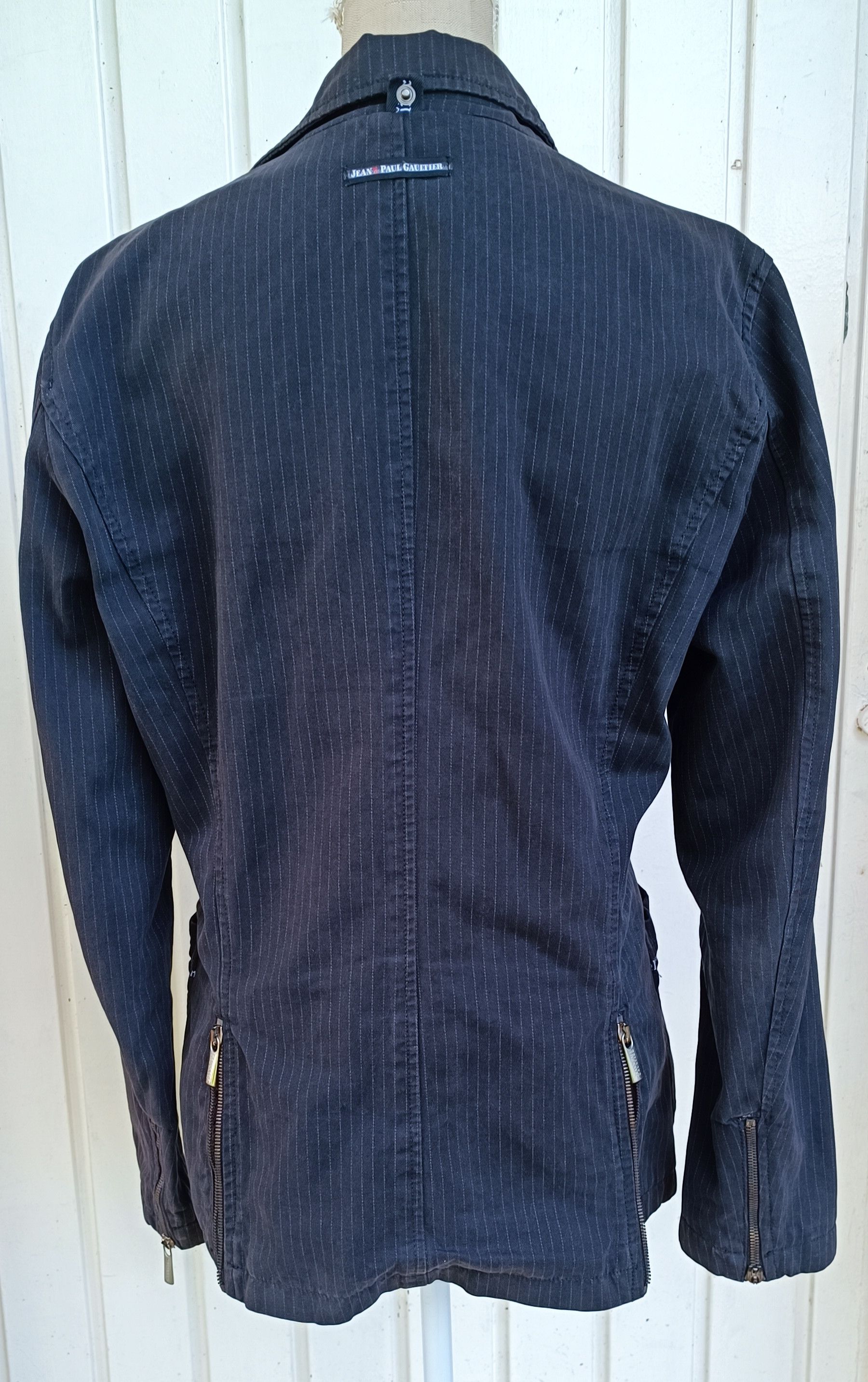 Jean Paul Gaultier Striped gray cotton jacket Size US S / EU 44-46 / 1 - 4 Thumbnail
