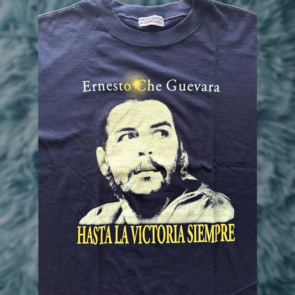 Vintage VINTAGE Che Guevara Graphic Shirt XL Black Cotton Carribean Shirt T-Shirt Unisex Adults 90s 00s Hasta La Victoria Siempre NWOT Size US XL / EU 56 / 4 - 1 Thumbnail