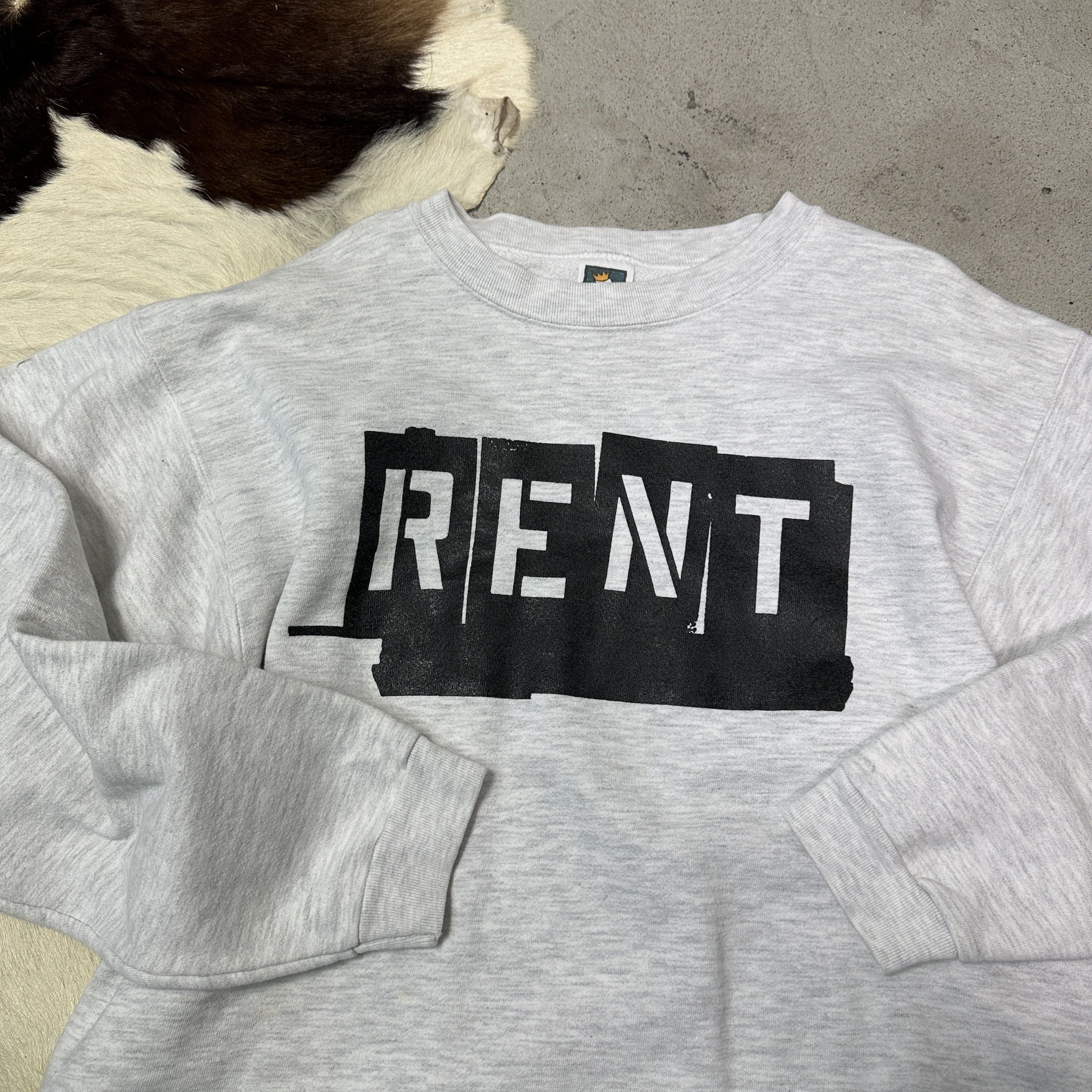 Vintage Vintage Sporty Streetwear Old School RENT Sweatshirt 90s Size US L / EU 52-54 / 3 - 5 Thumbnail