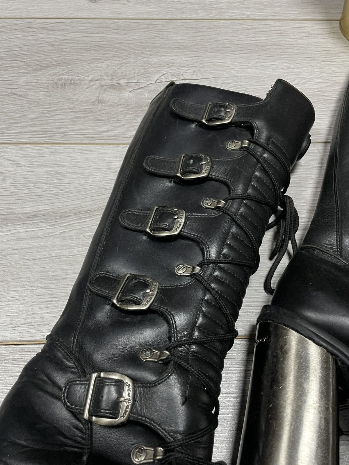 New Rock New Rock leather high boots reactor metallic heels Size US 6 / IT 36 - 8 Thumbnail