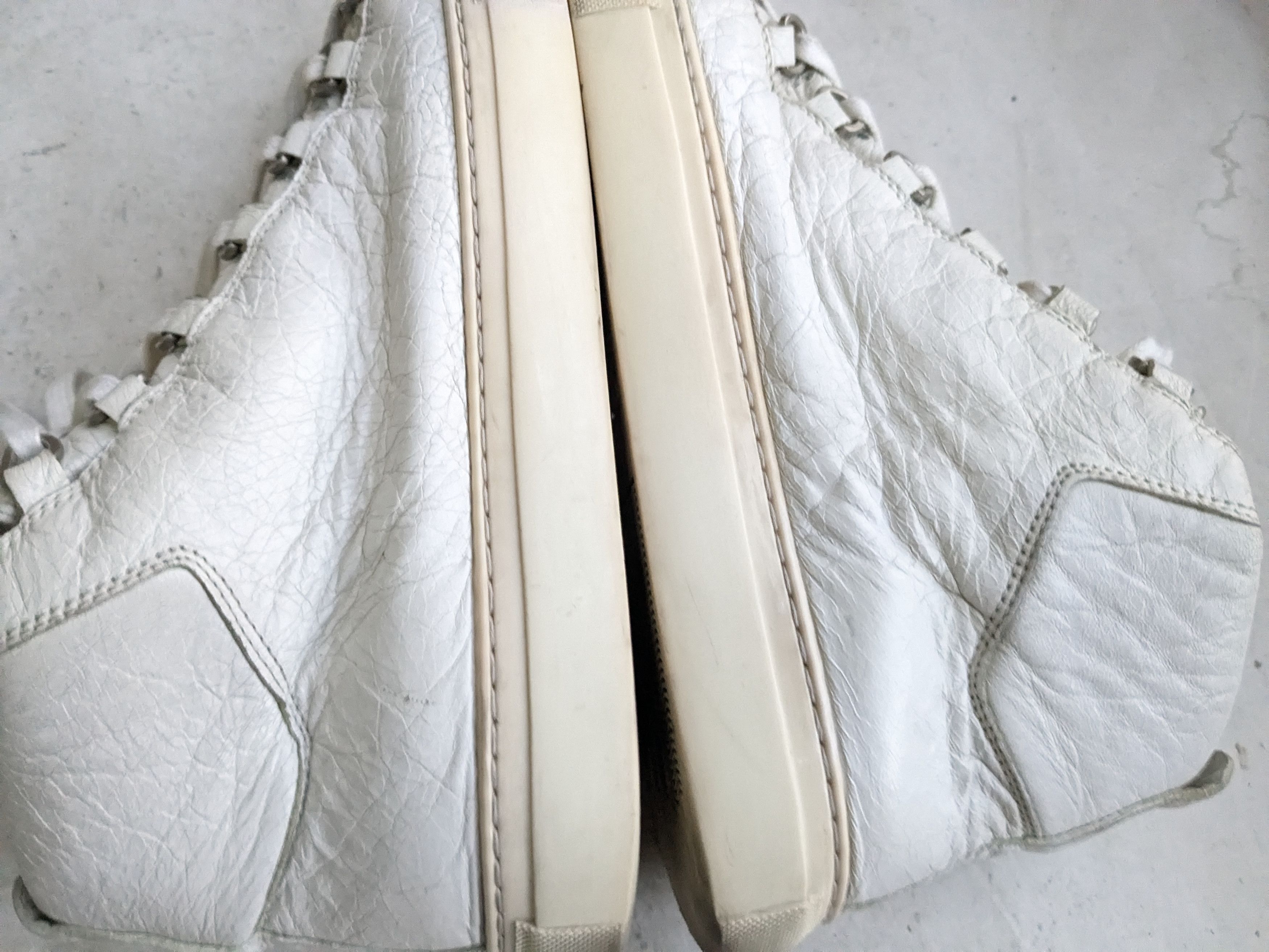 Balenciaga Balenciaga Arena White 9 Leather High Tops Size US 9 / EU 42 - 8 Thumbnail