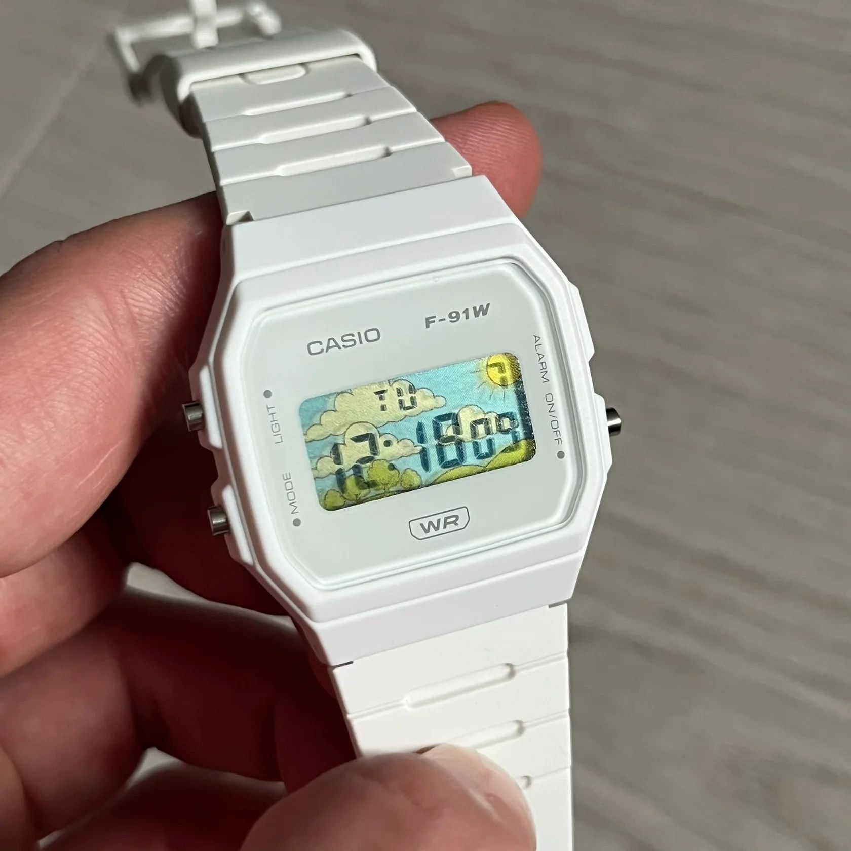 Casio Casio F-91W "Sunny Day" White Digital Watch Size ONE SIZE - 2 Thumbnail