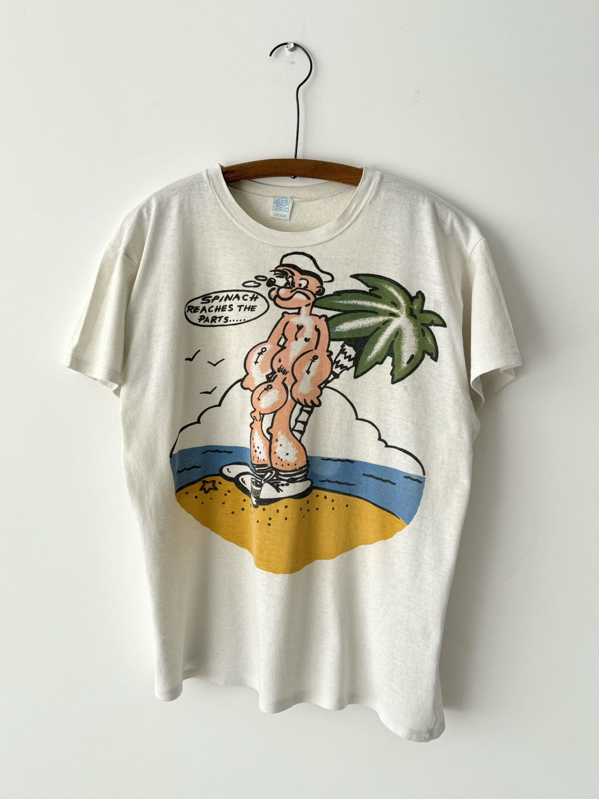 Cartoon Network × Vintage Vintage 80s Popeye the Sailor ‘Spinach’ Funny Cartoon Tee Size US M / EU 48-50 / 2 - 2 Thumbnail