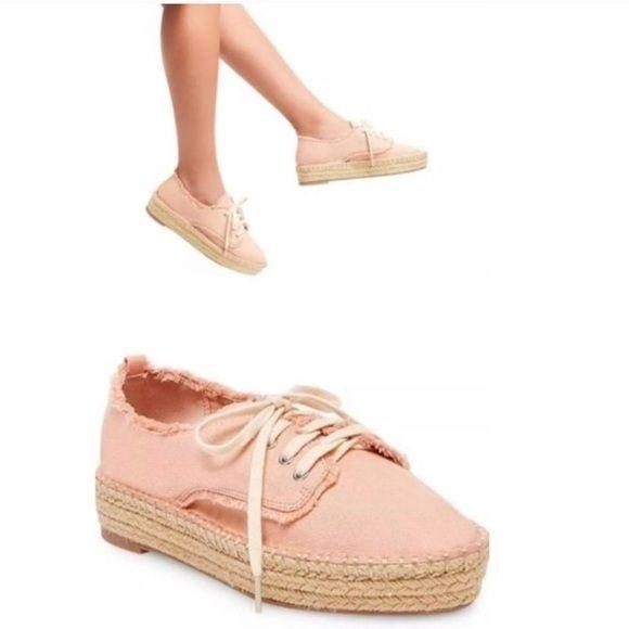 Dolce Vita Dolce Vita 9.5 Peach Canvas Espadrille Sneakers Shoes Lace U Size US 9.5 / IT 39.5 - 1 Thumbnail