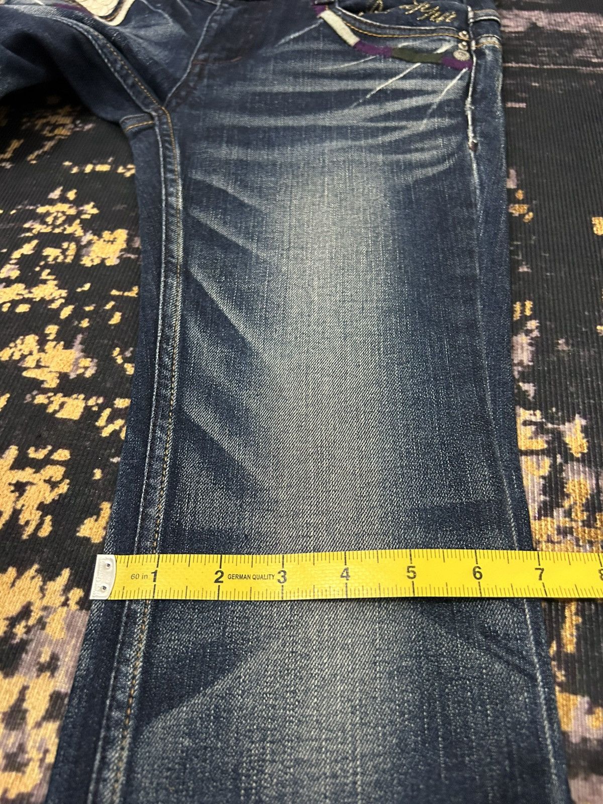 Tornado Mart Redpepper Japan Snake Pocket Washed Flare Jeans Size US 27 - 22 Thumbnail