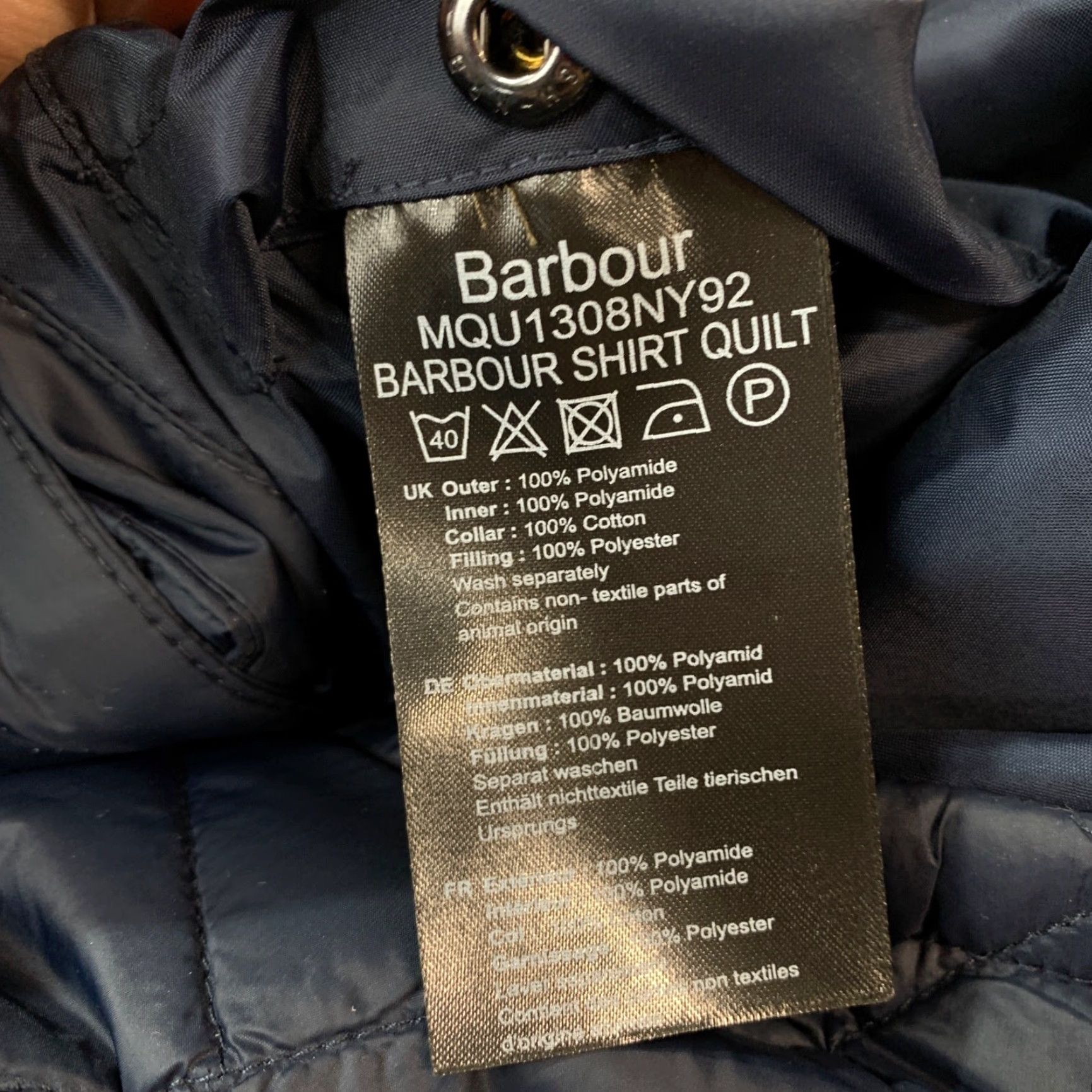 Barbour Barbour Shirt Quilted Jacket Mens 2XL Blue Lightweight Casual 26x30.5 Size US XXL / EU 58 / 5 - 4 Thumbnail