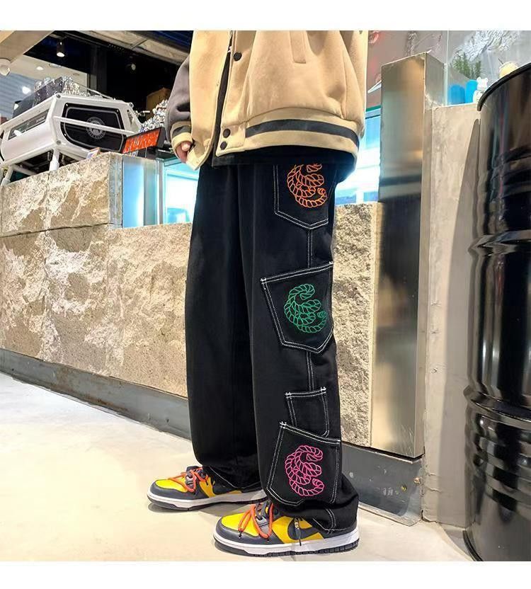 Japanese Brand × Jean Black Washed Vintage Multi-Pocket Cargo Jeans Size US 32 / EU 48 - 1 Thumbnail