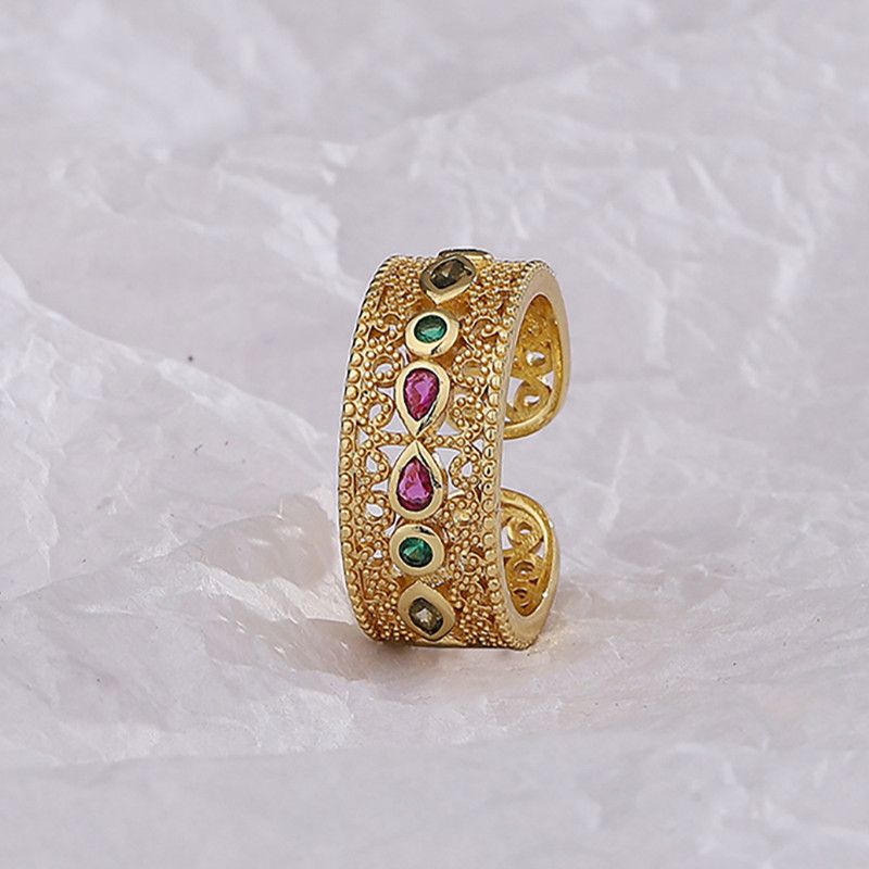 Jewelry Creative Colorful Zircons Ring Size ONE SIZE - 2 Thumbnail