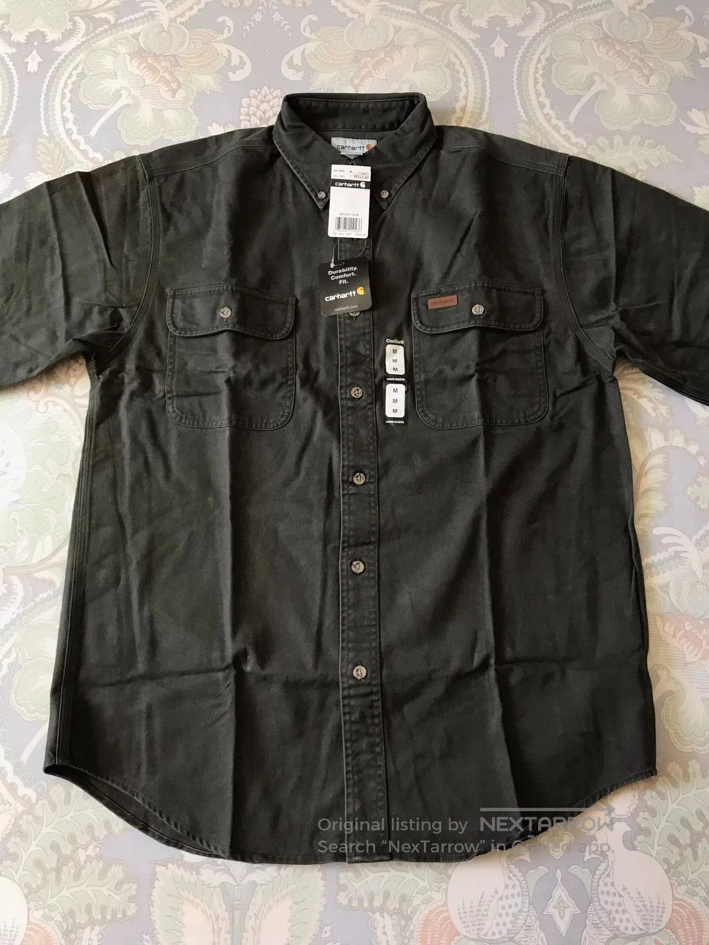 Carhartt Carhartt S09 MOS Moss Green Work Shirt. Size US M / EU 48-50 / 2 - 3 Thumbnail