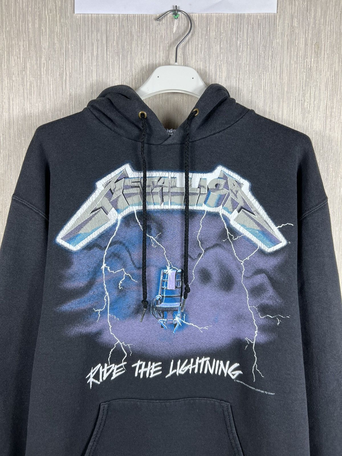 Metallica Vintage 1994 Metallica ride the lightning hoodie giant fotl Size US M / EU 48-50 / 2 - 5 Thumbnail
