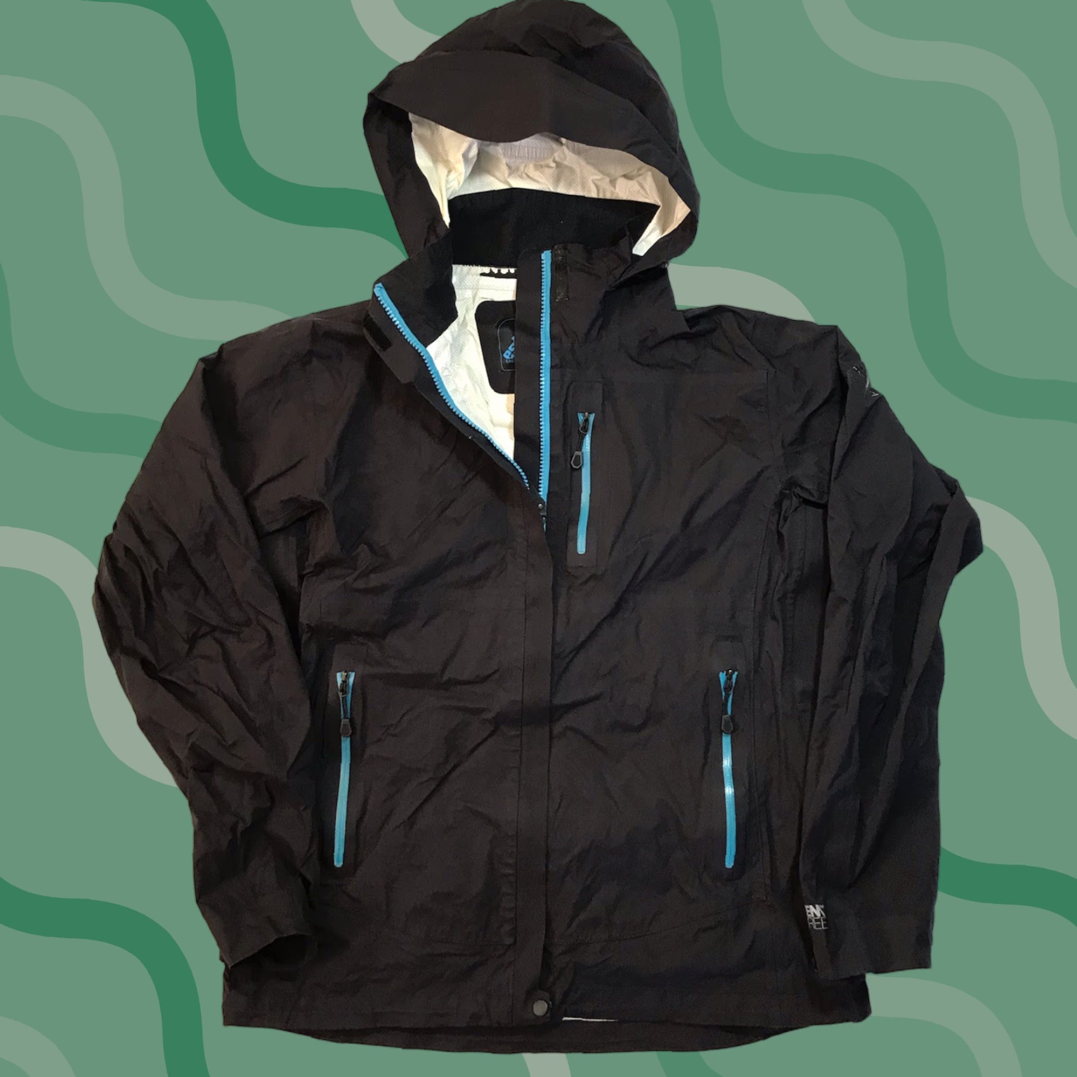 Eastern Mountain Sports EASTERN MOUNTAIN SPORTS Womens Jacket M Jacket Black Windbreaker 5K Coat Casual Logo Zip Short Nylon Size M / US 6-8 / IT 42-44 - 1 Thumbnail