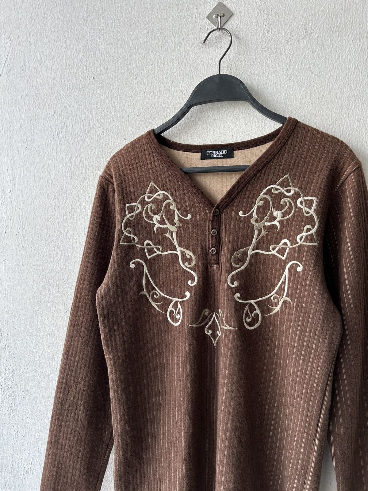Tornado Mart Tornado Mart Tattoo Brown Long Sleeve Size US XS / EU 42 / 0 - 10 Thumbnail