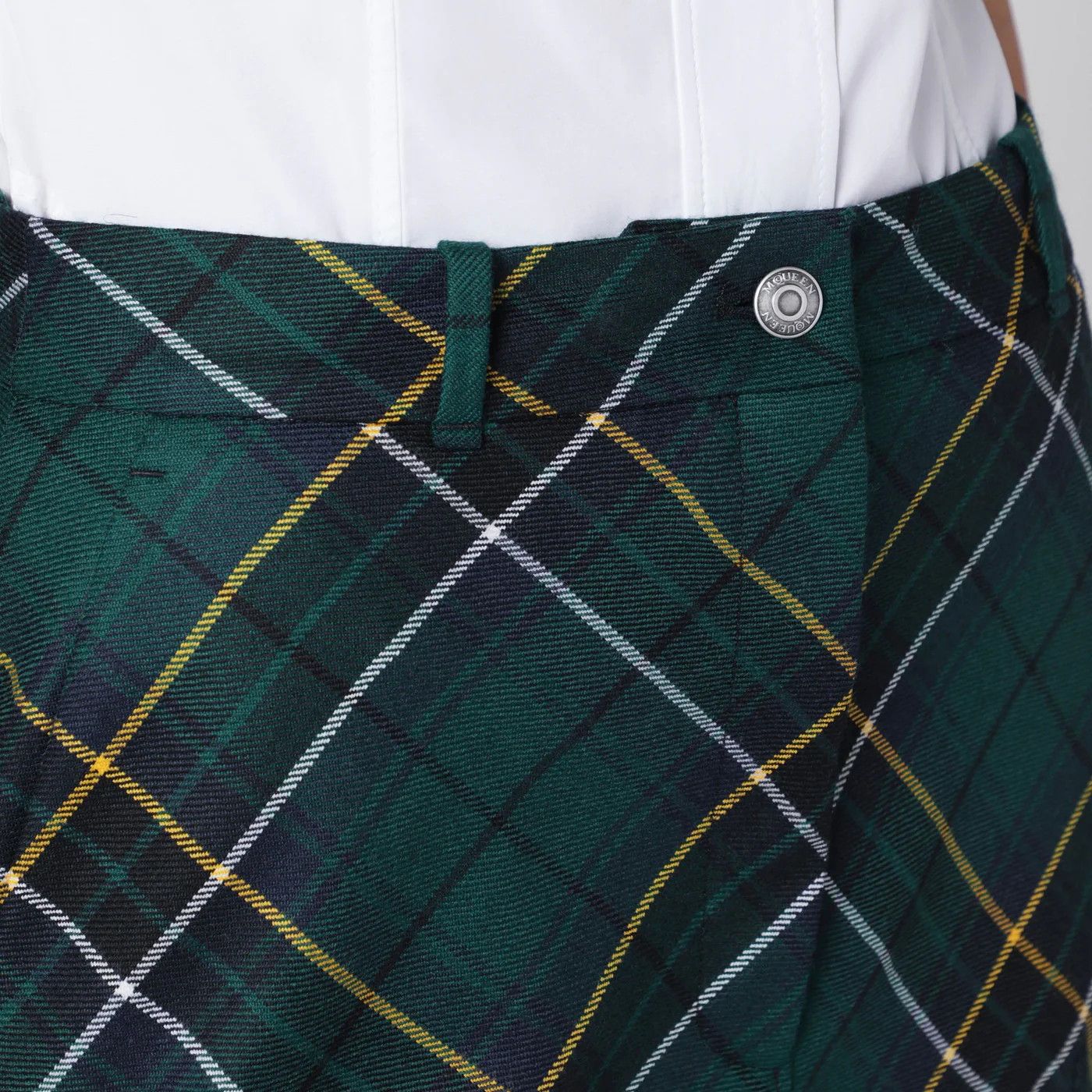 Alexander McQueen o1d2blof0426 Wool Flared Skirt in Multicolor Size 27" / US 4 / IT 40 - 4 Thumbnail