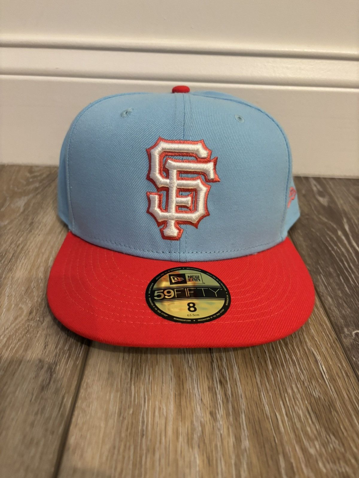 MLB × New Era San Francisco Giants Blue/Red New Era Fitted Hat Size 8 New Size ONE SIZE - 1 Thumbnail