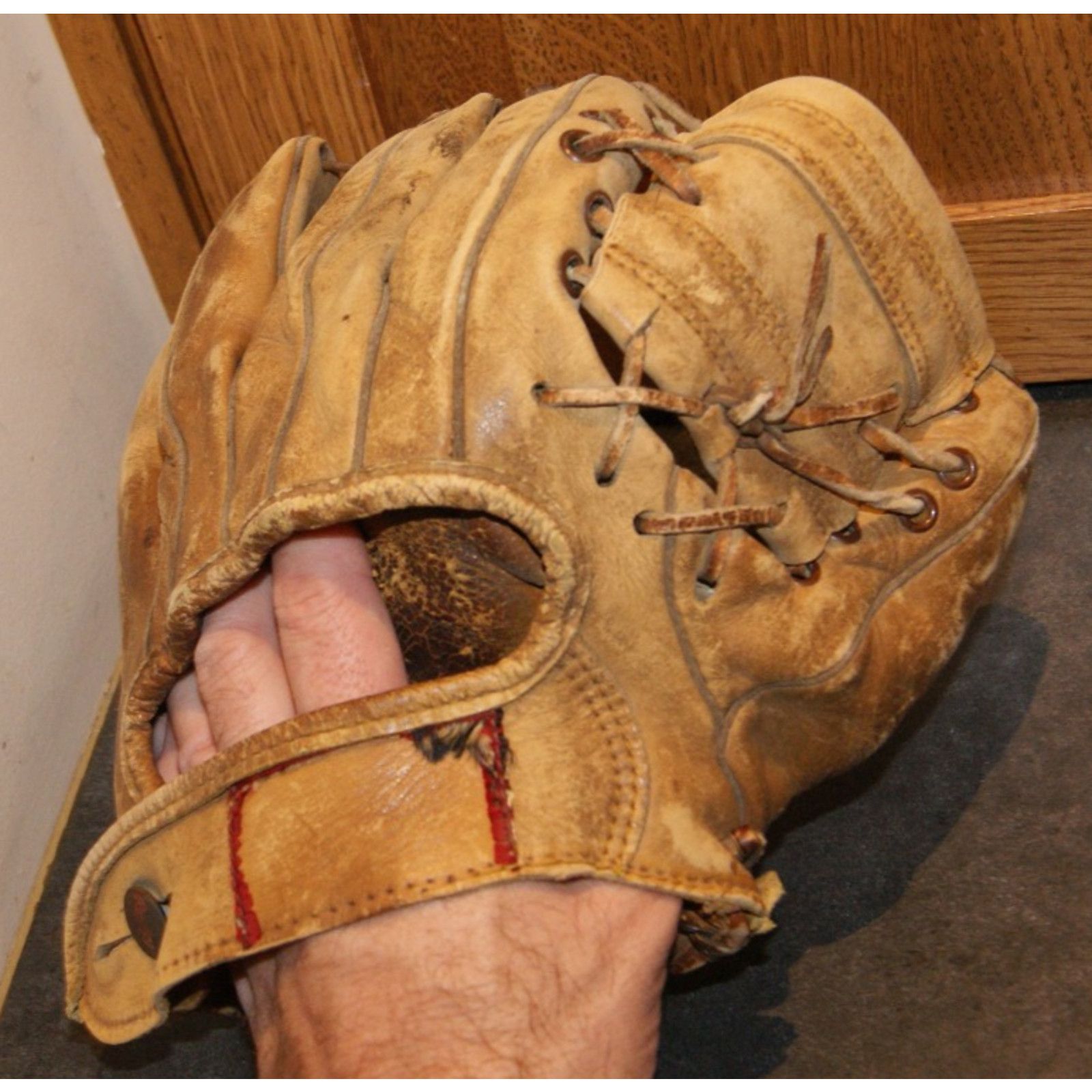 Vintage VTG 1957 Rawlings LB10 Burdette Baseball Glove World Braves Size ONE SIZE - 5 Thumbnail