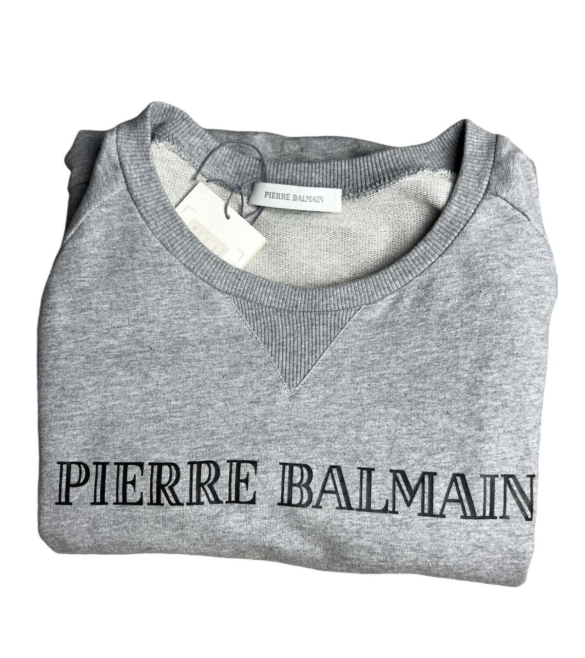 Balmain × Pierre Balmain Pierre Balmain - Gray Classic Logo Sweatshirt Size US S / EU 44-46 / 1 - 3 Thumbnail