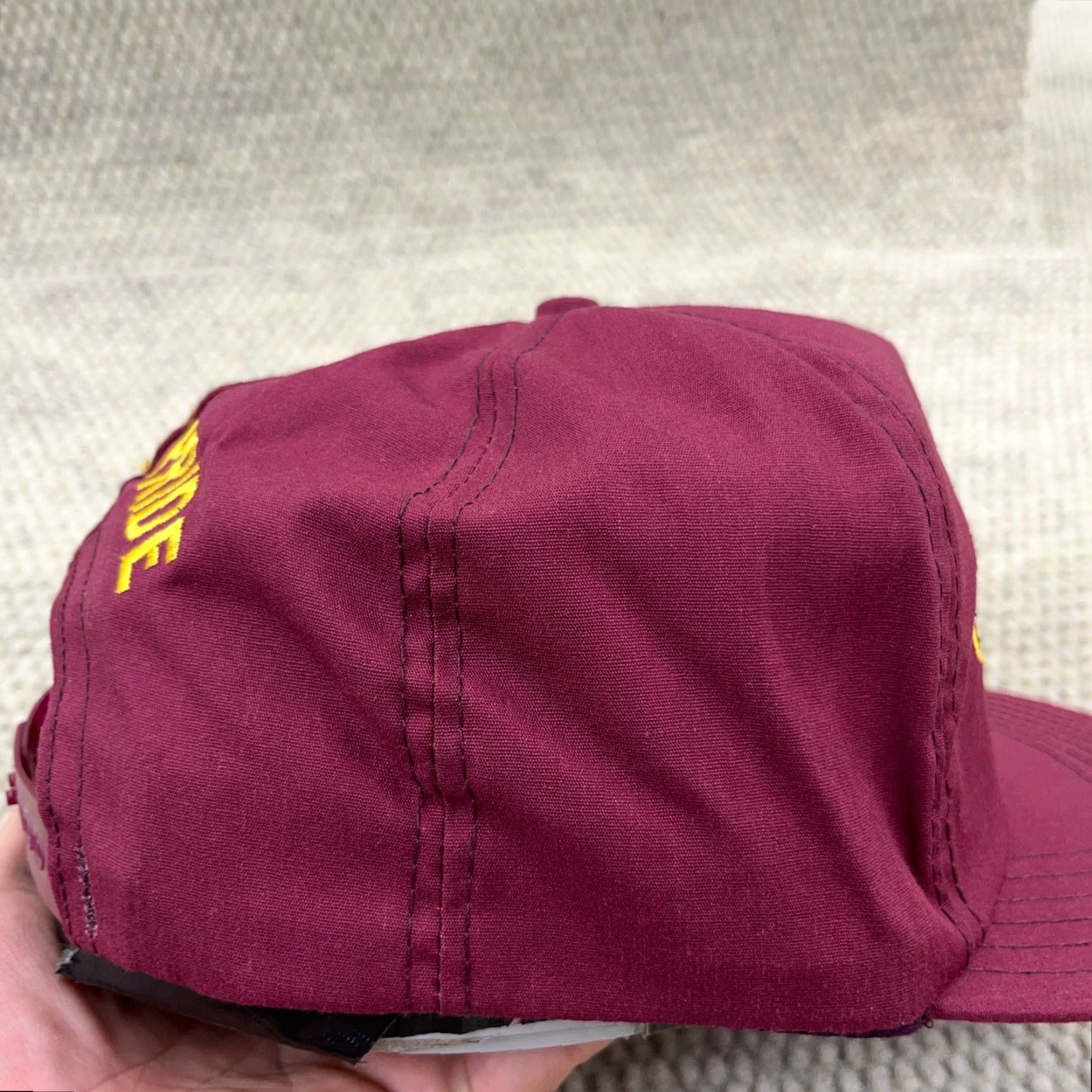 Vintage VINTAGE Norfolk Southern Trucker Hat Cap Pocahontas USA 90s Red Nylon Knit Adjustable Hat Mens Size ONE SIZE - 5 Thumbnail