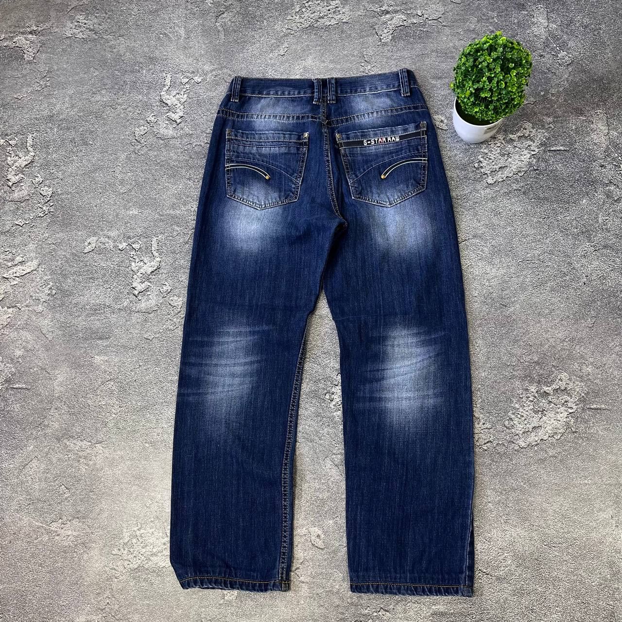 G-Star Vintage Big Logo G-Star Faded Jeans Distressed Thrashed Y2K Size US 33 - 16 Thumbnail
