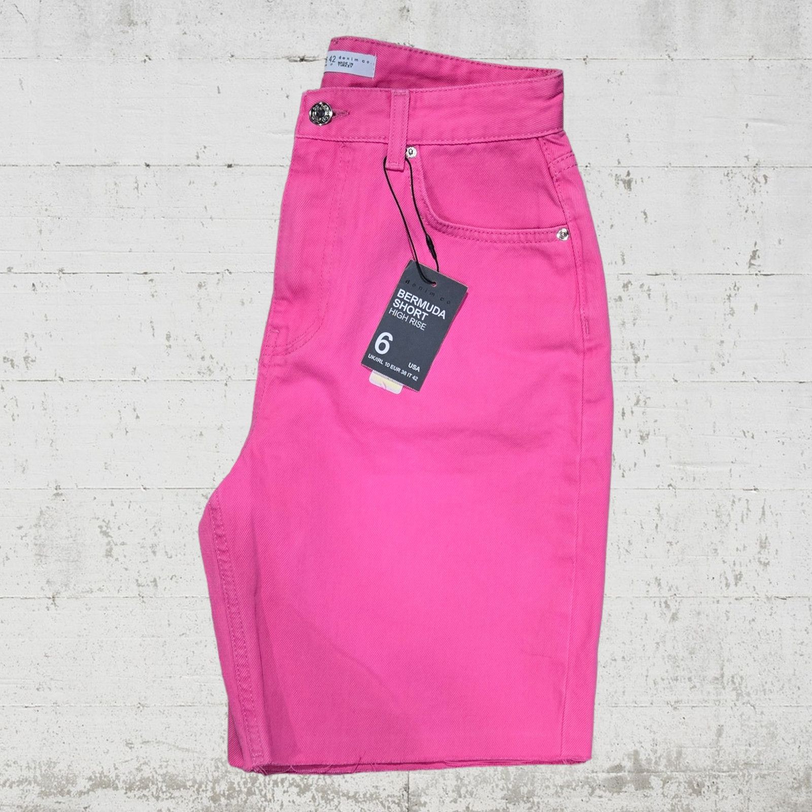 Other Hot Pink Bermuda Denim Shorts Size 6 Size 28" / US 6 / IT 42 - 9 Thumbnail