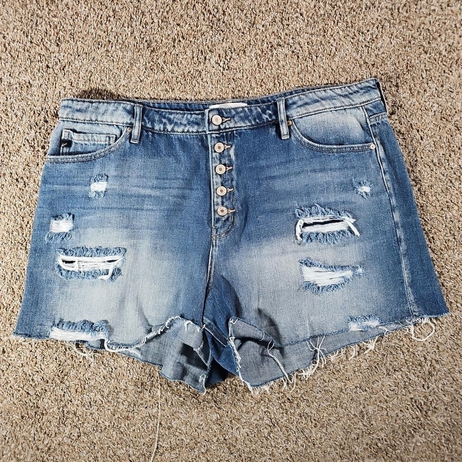 Kancan USA KanCan Los Angeles Destroyed Cutoff Jean Shorts 3XL Size 42" / US 20 - 1 Thumbnail