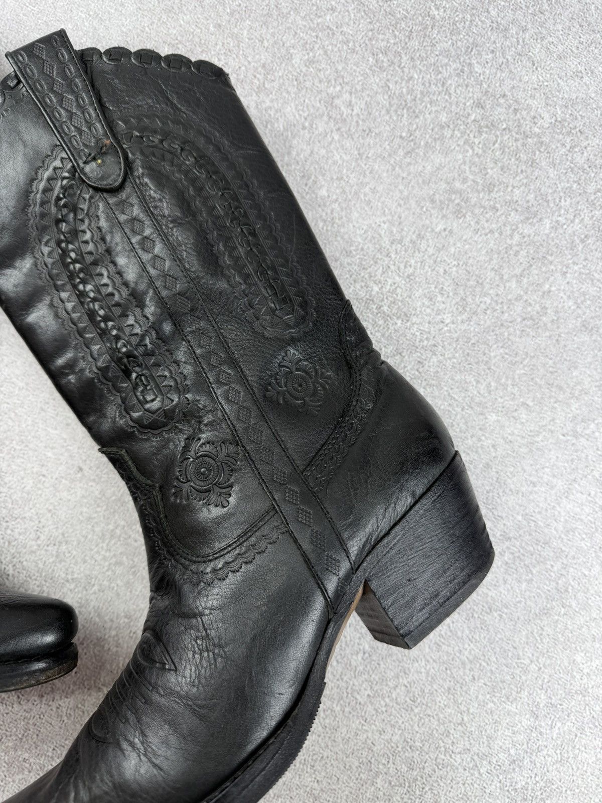 ASH Ash Black Leather Cowboy Western Boots Size 37 Size US 7 / IT 37 - 2 Thumbnail