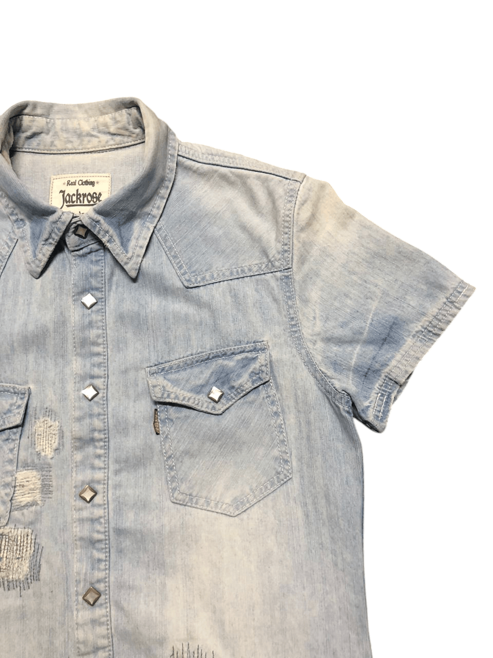 JACKROSE Jackrose Patchwork Denim Western Shirt Rare Design Size US S / EU 44-46 / 1 - 5 Thumbnail
