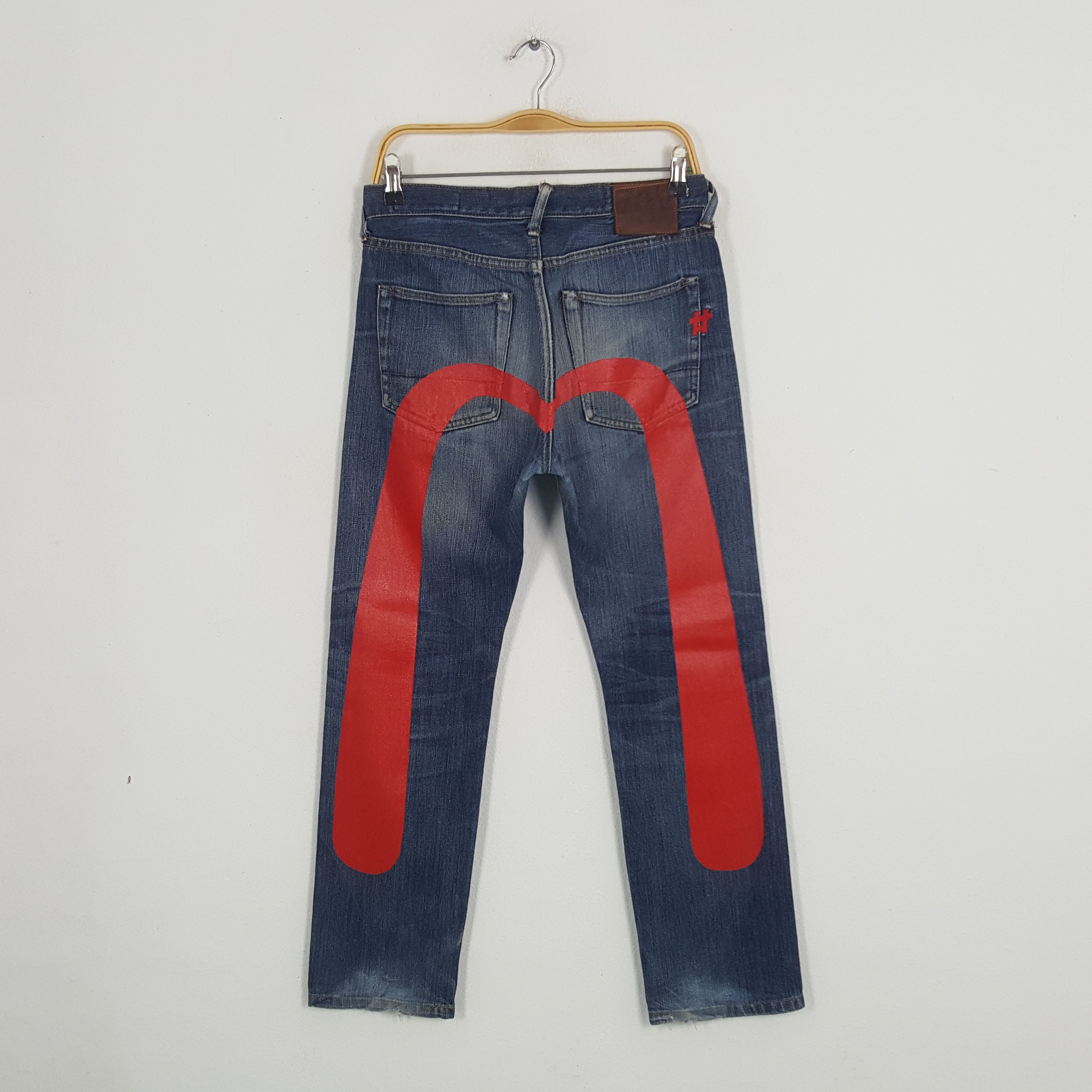 Japanese Brand × Vintage Vintage Evisu Japanese Brand Daicock Custom Denim Jeans Size US 29 - 1 Thumbnail