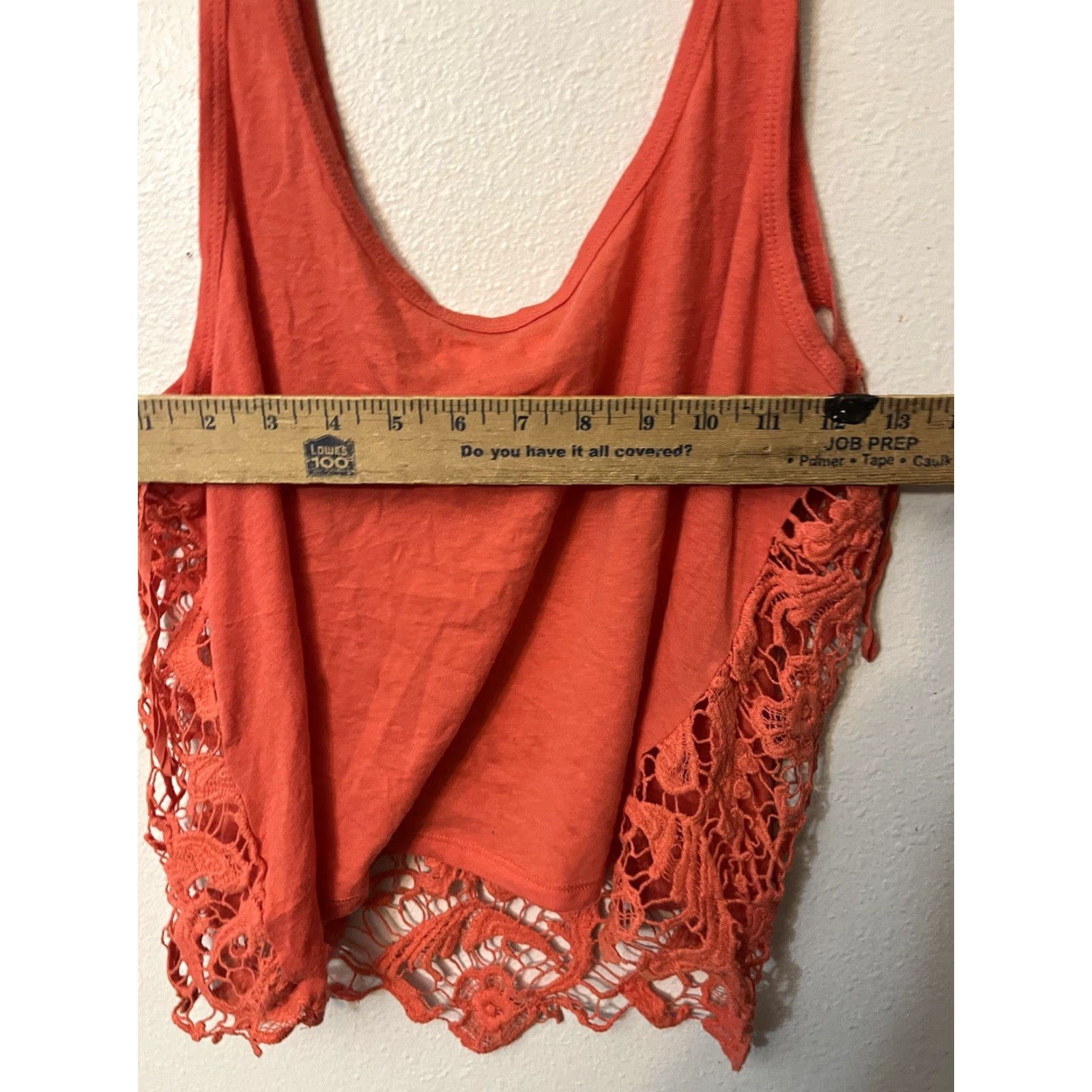 Aeropostale Aeropostale Tank Top Women XL Crochet Lace Sheer Sleeveless Boho Festival Orange Size XL / US 12-14 / IT 48-50 - 5 Thumbnail