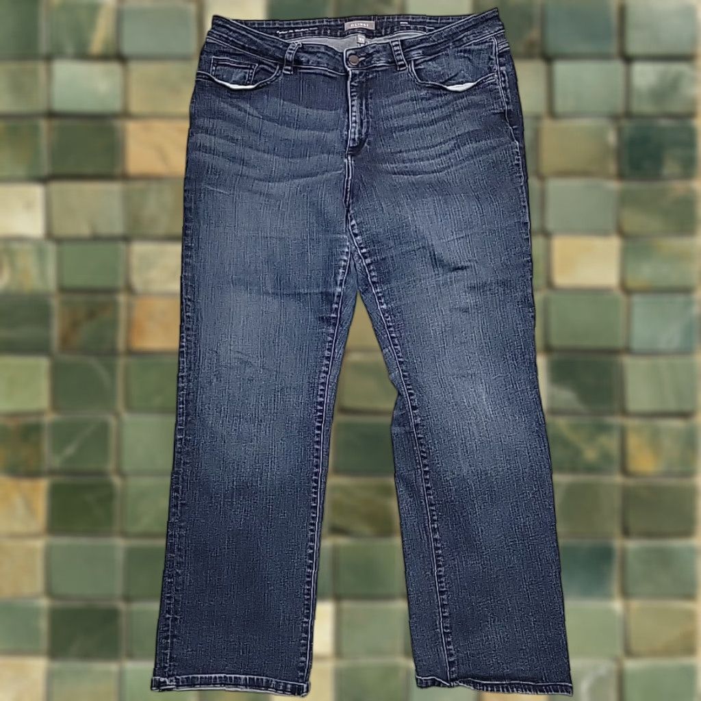 DL1961 VINTAGE DL1961 Jeans Womens 18W Mara Blue Denim Straight High Rise Instasculpt Stretch Size 40" / US 18 - 1 Thumbnail