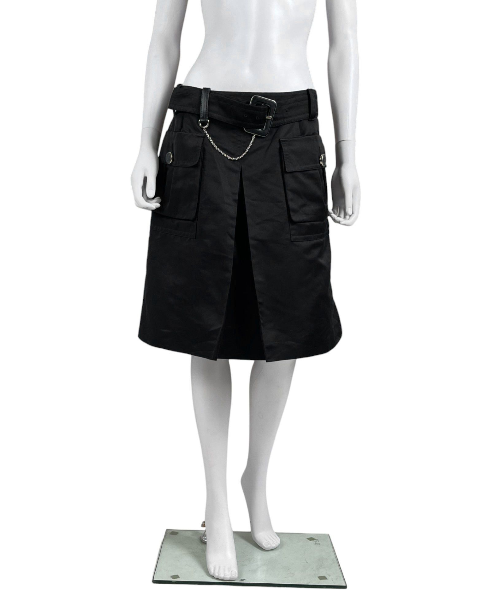 Gucci by Frida Giannini S/S 2009 Black Belted Cargo Skirt Size 27" / US 4 / IT 40 - 1 Thumbnail