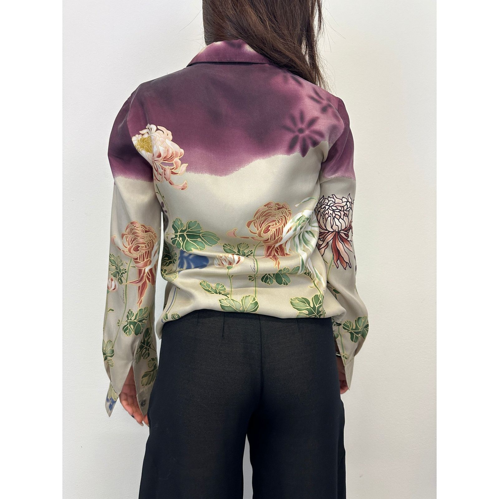 Gucci SS2001 Gucci by Tom Ford Chrysanthemum silk shirt Size M / US 6-8 / IT 42-44 - 4 Thumbnail