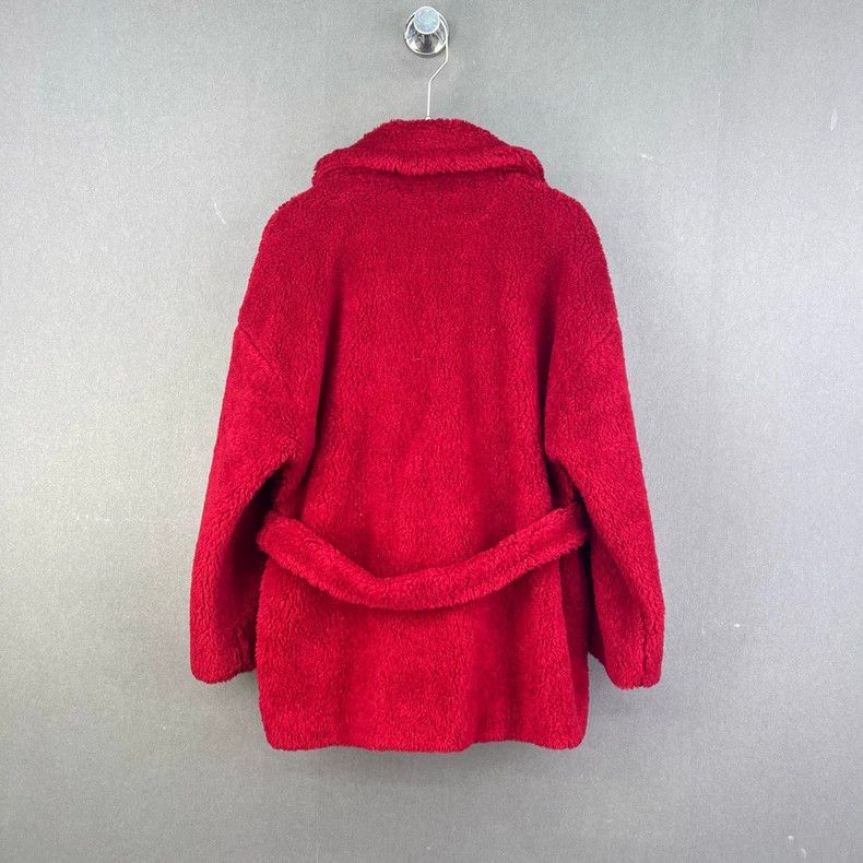 Max Mara Max Mara Red double-breasted invisible button sheepskin co Size S / US 4 / IT 40 - 2 Thumbnail