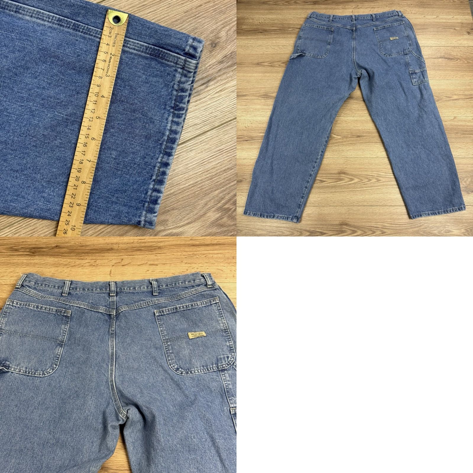 Wrangler Wrangler Carpenter Jeans Mens 42x30 Relaxed Fit Denim Pants 94LSWVD Workwear Wrangler Retro Blue 30 In Inseam Size US 42 / EU 58 - 8 Thumbnail
