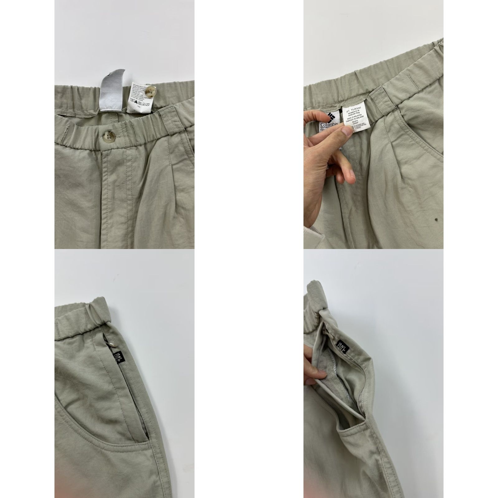Vintage VINTAGE Columbia Hiking Pants Womens L Beige Khaki Missing Belt Flaws Size 36" / US 14 / IT 50 - 8 Thumbnail