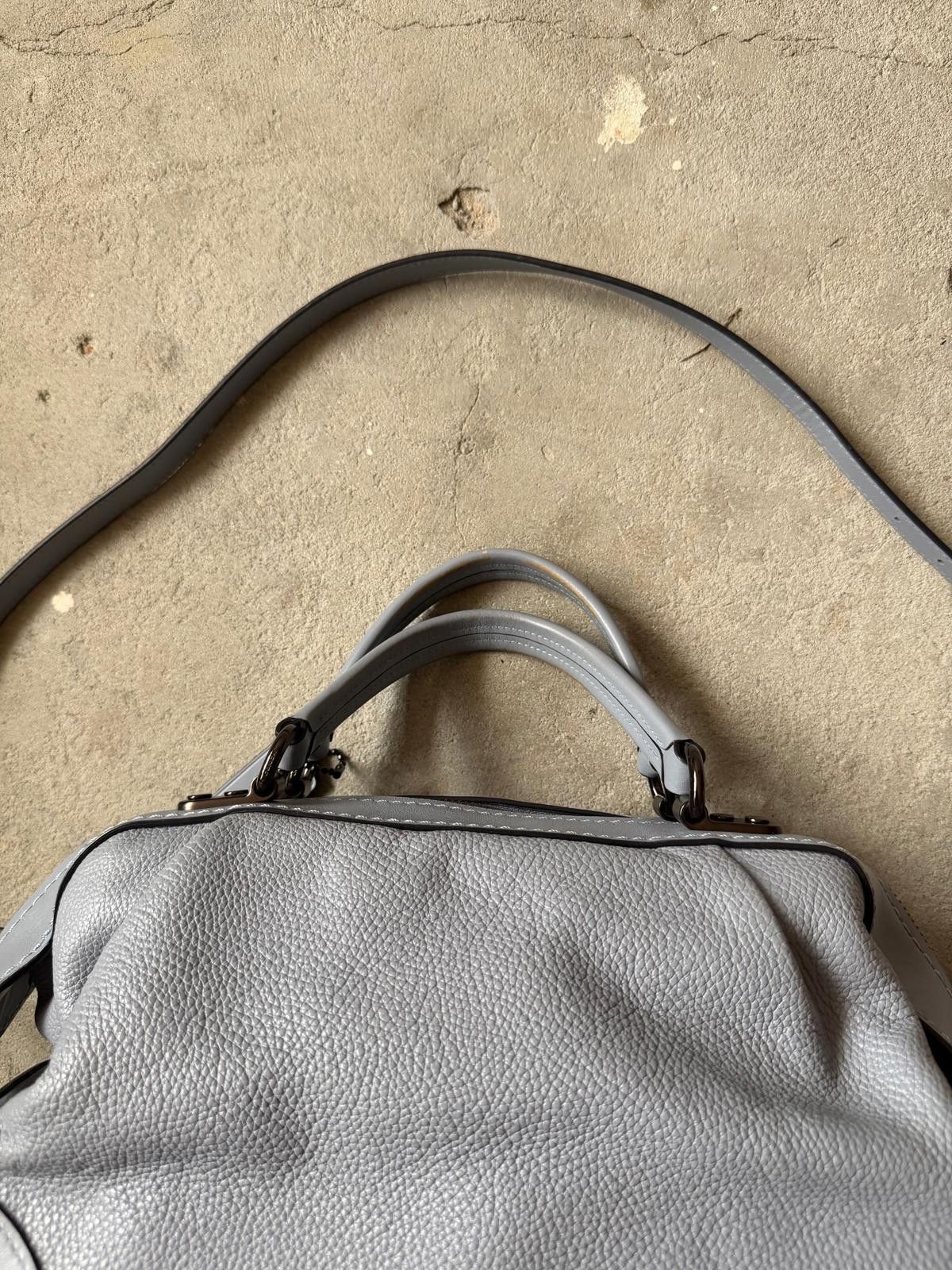 Coach Coach 2Way Lane Pebble Leather Shoulder Bag Blue Size ONE SIZE - 8 Thumbnail