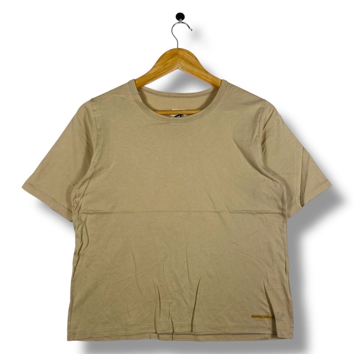 Hai Sporting Gear Vintage 90's HAI SPORTING GEAR Beige Blank Tee Shirt Size US M / EU 48-50 / 2 - 1 Thumbnail