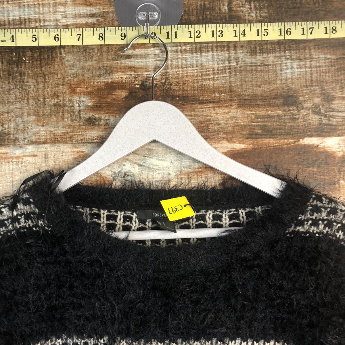 Japanese Brand DL Forever 21 Stripe Black Knitwear #C397 Size S / US 4 / IT 40 - 4 Thumbnail